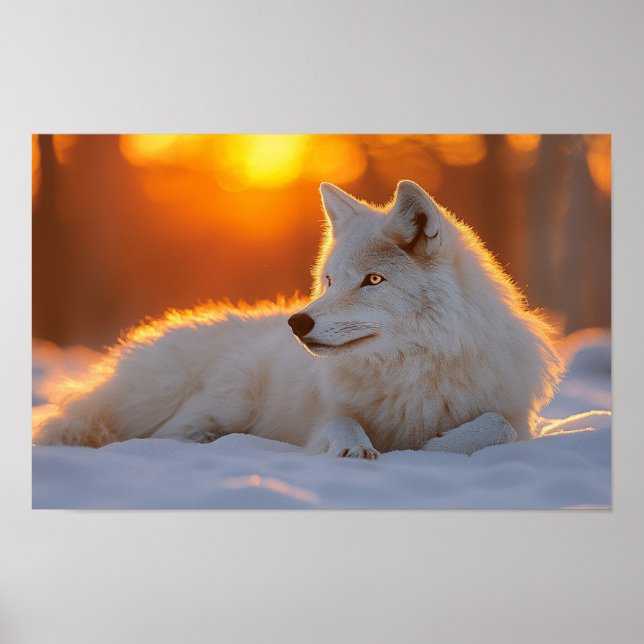 Wolf Wild Animal Loving Portrait Poster (Vorne)