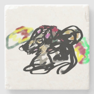 Wolf Wild Herbst Steinuntersetzer