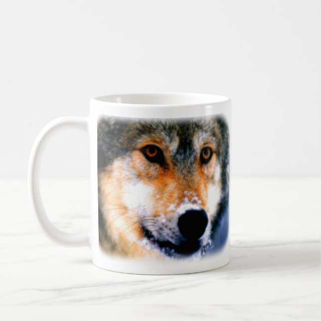 Wolf Wildlife Coffee Tasse (Links)
