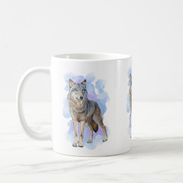 Wolf Wildlife coffee Tasse (Links)