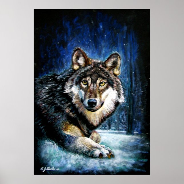 Wolf Wildlife Print Poster (Vorne)