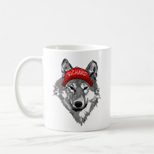 Wolf Wildlife Red Baseball Cap Name Kaffeetasse