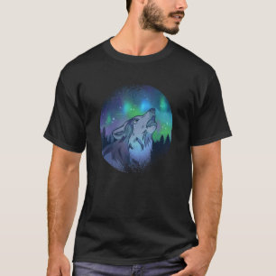 Wolf Wildtiere Aurora Borealis Wolf Und Ein Traum T-Shirt