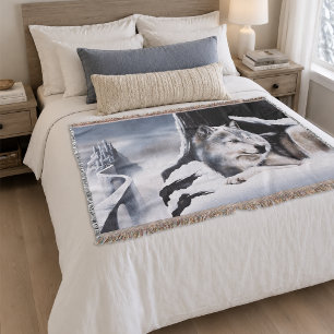 Wolf Winter Castle Fantasy Decke
