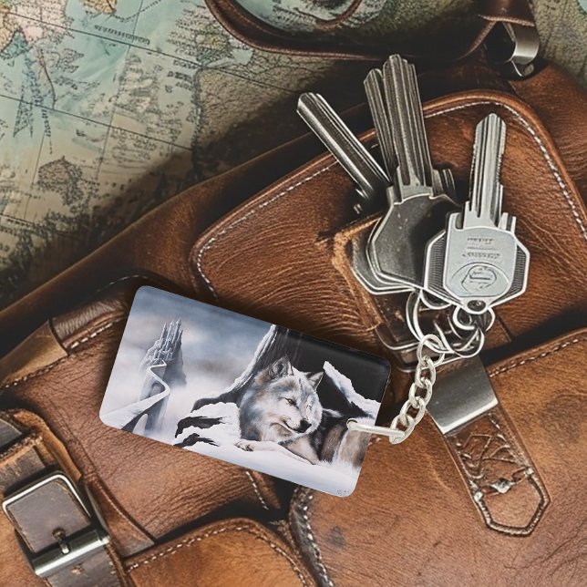 Wolf Winter Castle Fantasy Schlüsselanhänger (Von Creator hochgeladen)