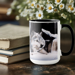 Wolf Winter Castle Fantasy Tasse