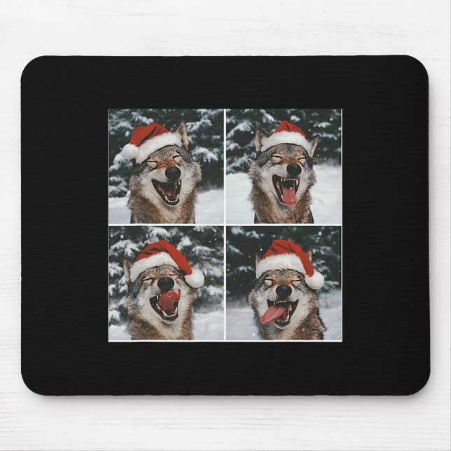 Wolf Winter Fotografie Wolf Conservation Christma Mousepad (Vorne)