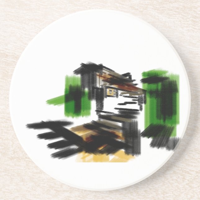 Wolf winter fun getränkeuntersetzer (Vorne)