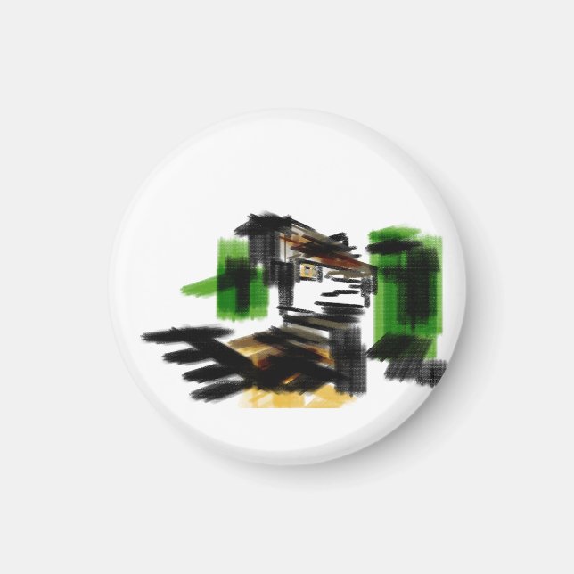 Wolf winter fun magnet (Vorne)