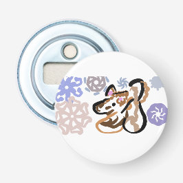 Wolf winter love flaschenöffner