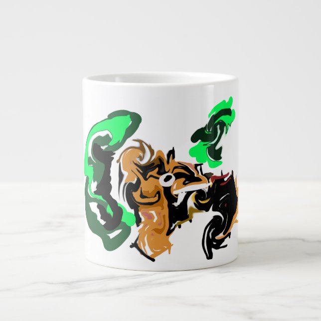 Wolf Winterfreude Jumbo-Tasse (Vorderseite)