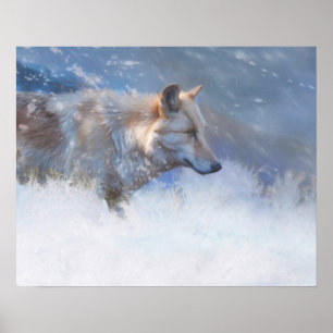 WOLF WINTERGEBIETE POSTER