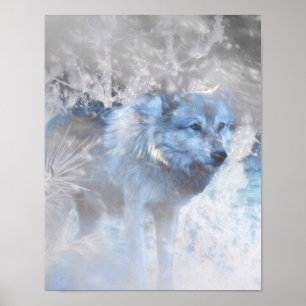 WOLF WINTERGEBIETE POSTER
