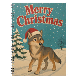 Wolf Winterweg Tier Weihnachten Notizblock
