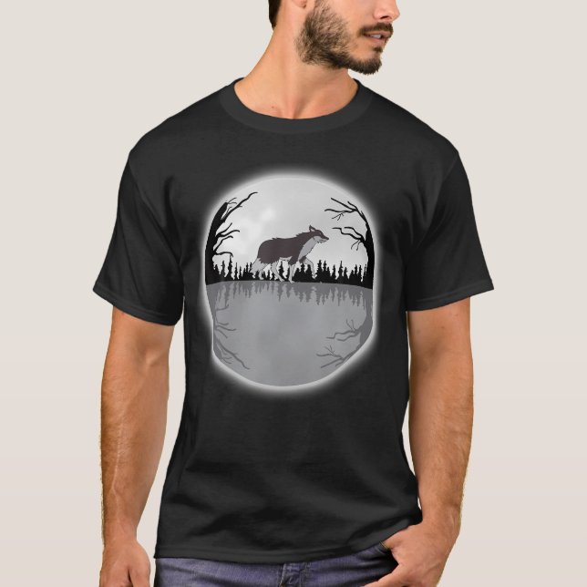 Wolf - Wolf beim Gehen T-Shirt (Vorderseite)