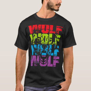 Wolf Wolf Retro-Stil Vintage T-Shirt