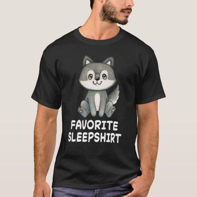 Wolf Wolves Nickerchen Schlafschlafen Pajama Pajam T-Shirt (Vorderseite)