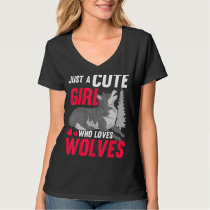 Wolf Women Howling nur ein Niedliches Mädchen, die T-Shirt