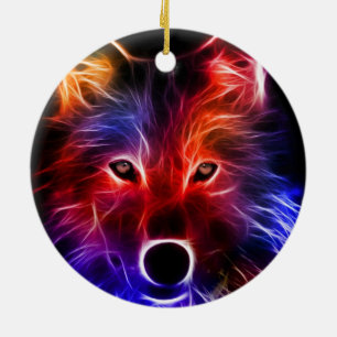 Wolf-Wunder Keramikornament