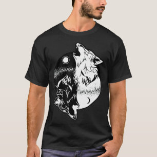 Wolf Yin Yang Skoll Yin Yang Trauzeuge T-Shirt