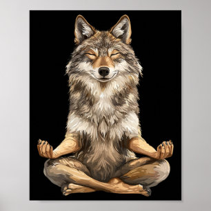 Wolf-Yoga Poster