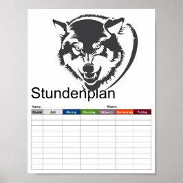 Wolf-Zeitplan Poster