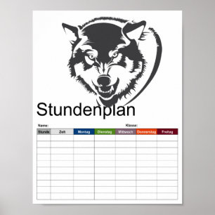 Wolf-Zeitplan Poster