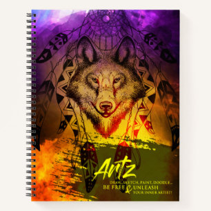 Wolf Zen Art/Sketch Book (Soft Cover) Notizbuch