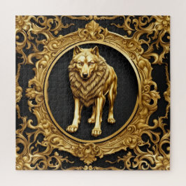 Wolf-Zierrahmen Puzzle