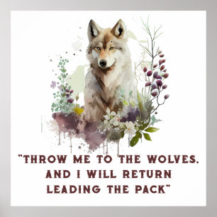 Wolf Zitat Poster
