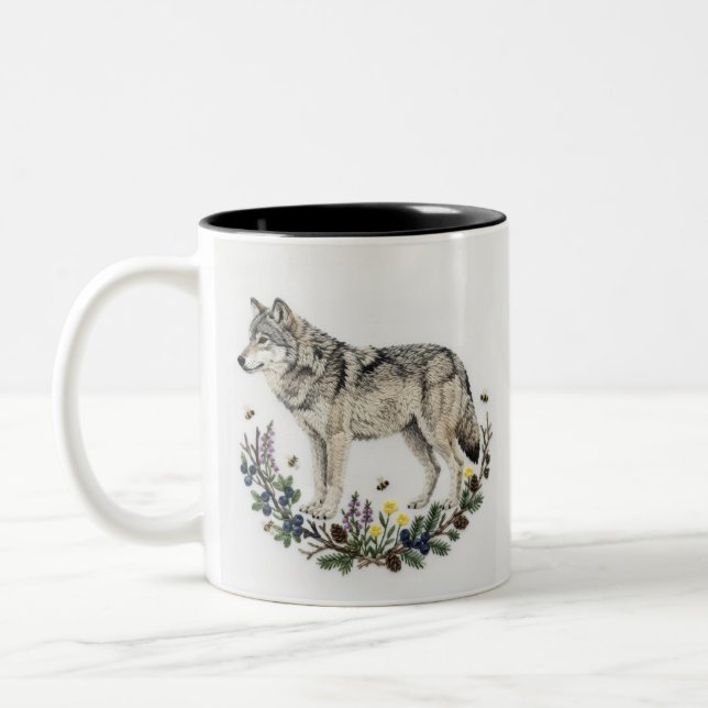 Wolf Zweifarbige Tasse (Links)