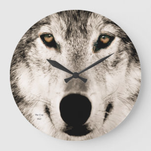 Wolfbild für die Acrylwand Große Wanduhr
