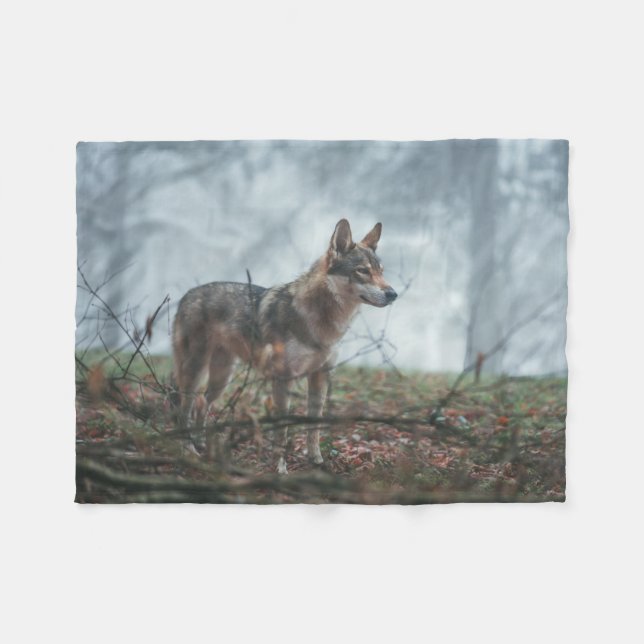 Wolfdog Fleece Blanket (Vorderseite (Horizontal))