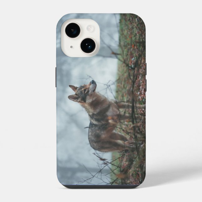 Wolfdog iPhone 14 Hülle (Rückseite)