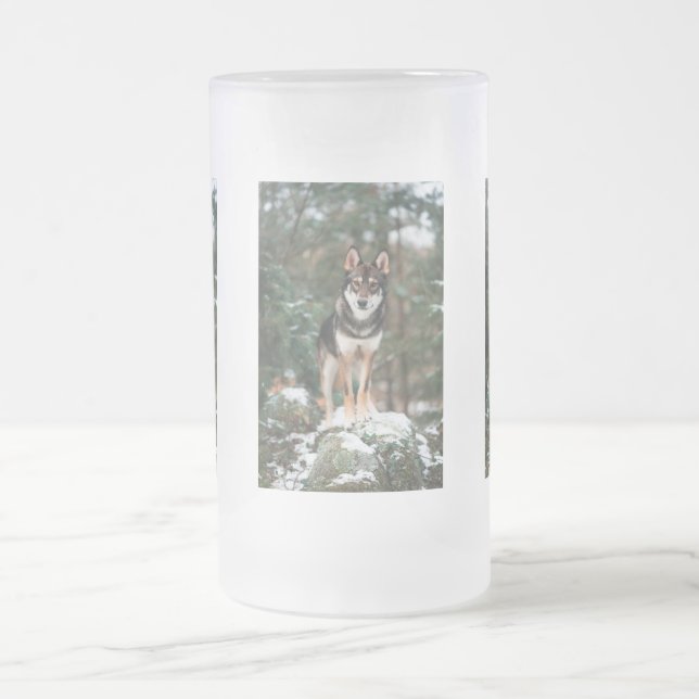 Wolfdog Mattglas Bierglas (Mittel)