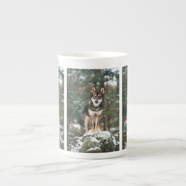 Wolfdog Prozellantasse (Vorderseite)