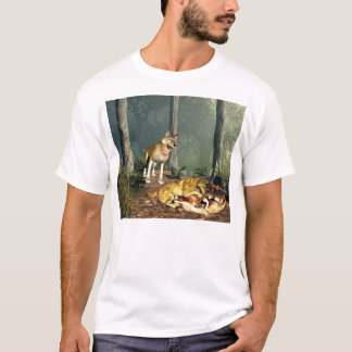 Wölfe am Spiel T-Shirt