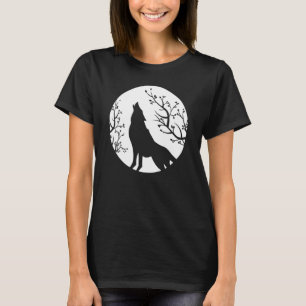 Wölfe auf dem Mond hüllen Gothic Wolf 2 T-Shirt