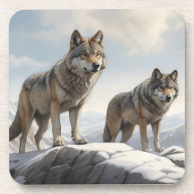 Wölfe auf einem Berg zu p