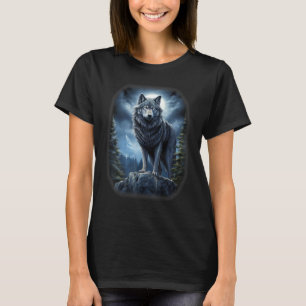 Wölfe auf Hügel von Moon und Universe Fantasy Art  T-Shirt