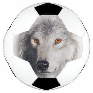Wölfe aus grauem Holz Fußball