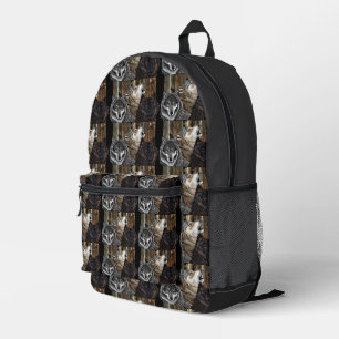 WÖLFE BEDRUCKTER RUCKSACK