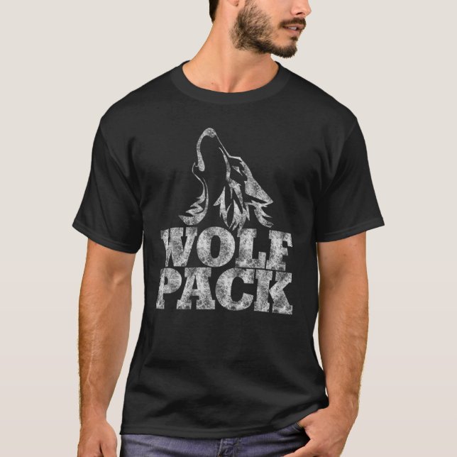 Wölfe der nächtlichen Himmelstierart Magische Wölf T-Shirt (Vorderseite)
