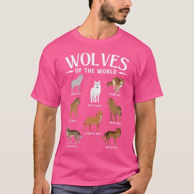 Wölfe der Welt Wolf Tier Wildtiere Hun T-Shirt (Vorderseite)