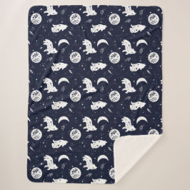 Wölfe, die am Mond heulen Sherpadecke