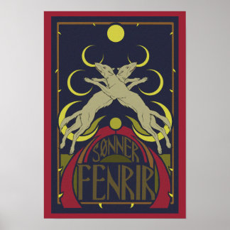 Wölfe, die den Mond fressen (Sonner Fenrir) Poster