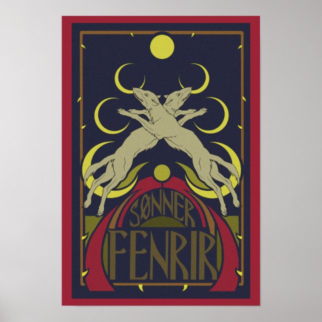 Wölfe, die den Mond fressen (Sonner Fenrir) Poster (Vorne)