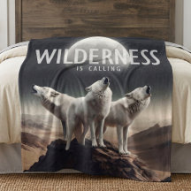 Wölfe Howling bei Vollmond Wilderness ruft