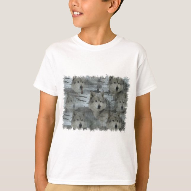 Wölfe im wilden Sweatshirt T-Shirt (Vorderseite)