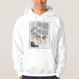 Wölfe in der Schneemalerei - Original Wildlife Art Hoodie
